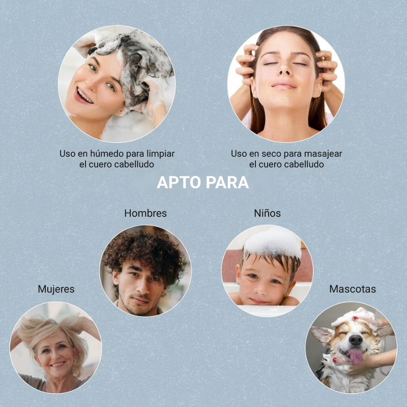 ScalpCare – Cepillo exfoliante para el cuero cabelludo MielleGlow