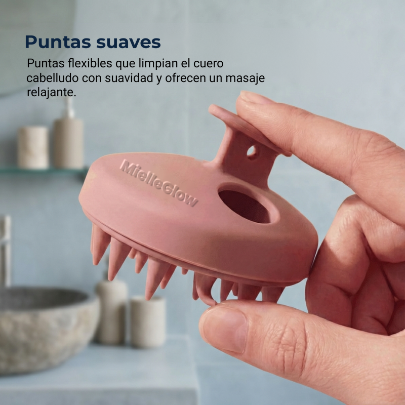 ScalpCare – Cepillo exfoliante para el cuero cabelludo MielleGlow